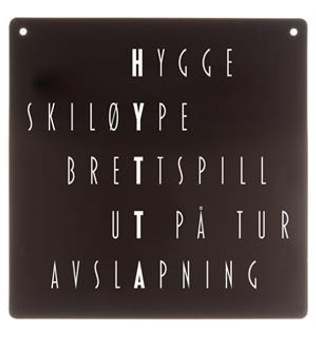Hovedbilde Skilt firkantet,hytta....