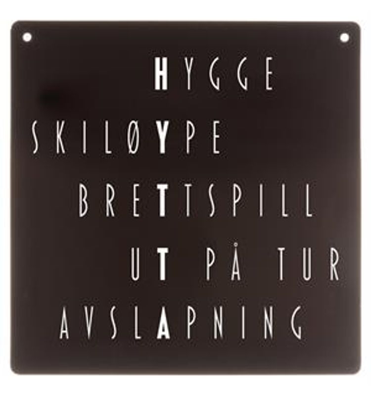 Skilt firkantet,hytta....