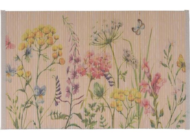 Hovedbilde Bambus brikke med blomster print.