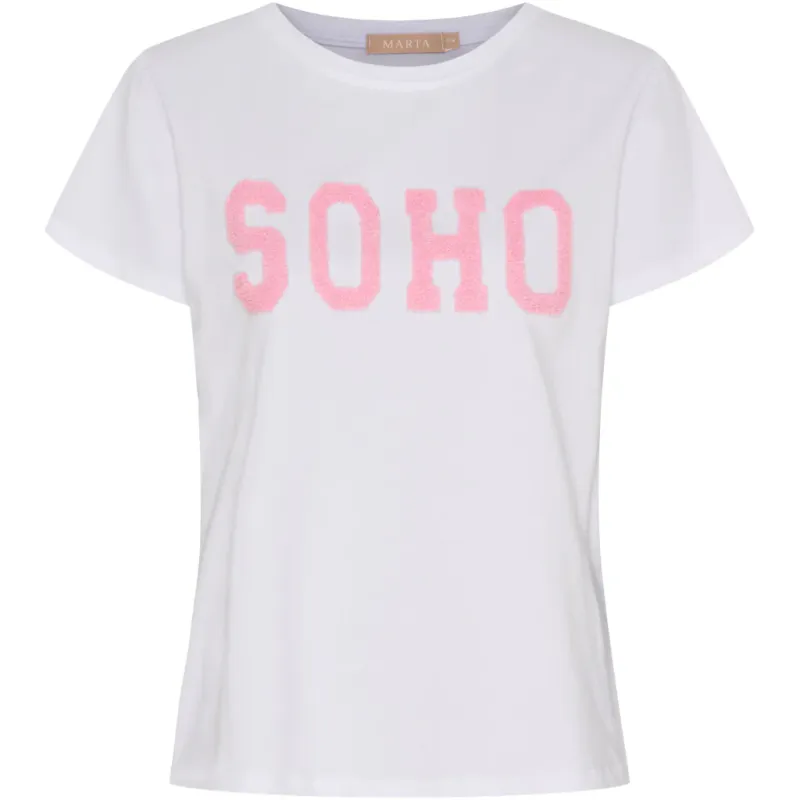 MdcHerdis tee,white/pink