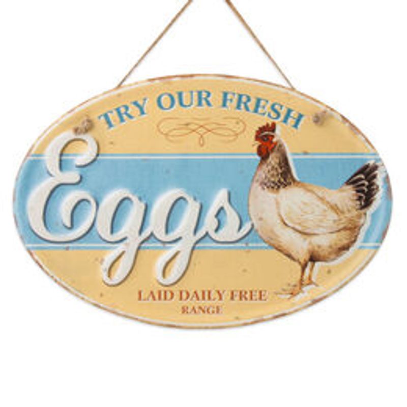 Metallskilt eggs