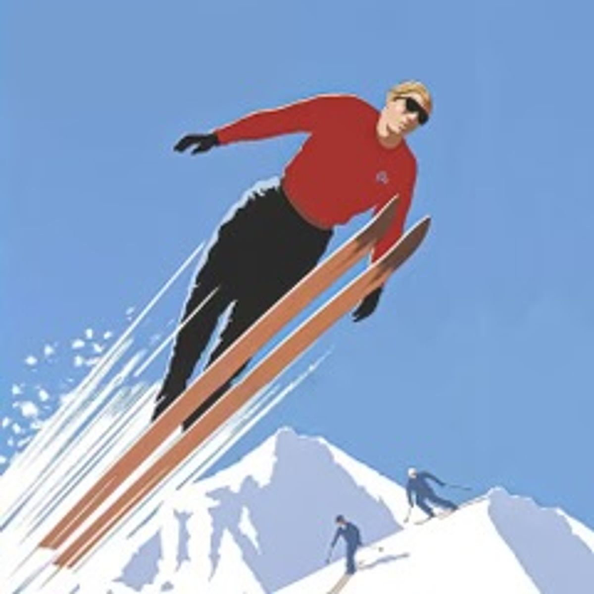 Rye/matte ski hopp 70x150 cm