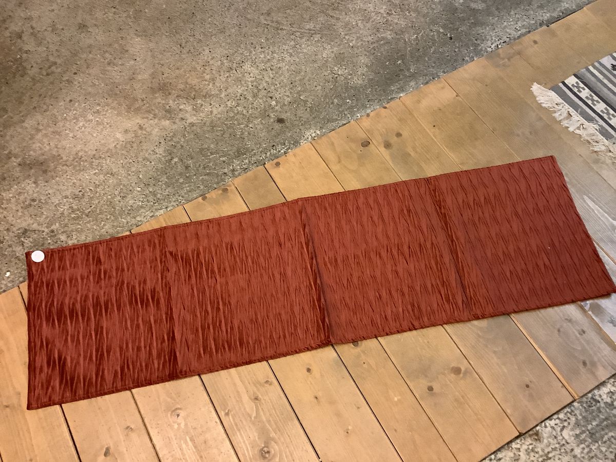 Løper aks, brent brun/rød str 40x140 cm