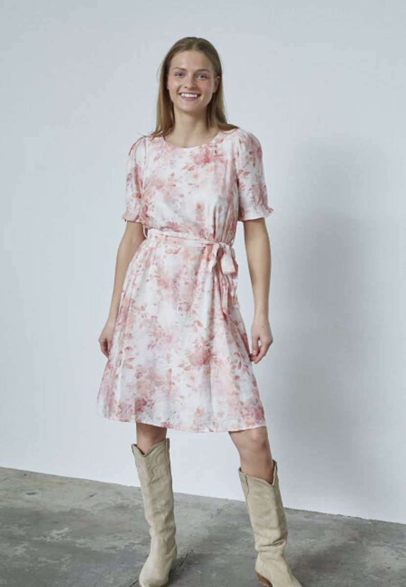 Noki dress, light coral flower