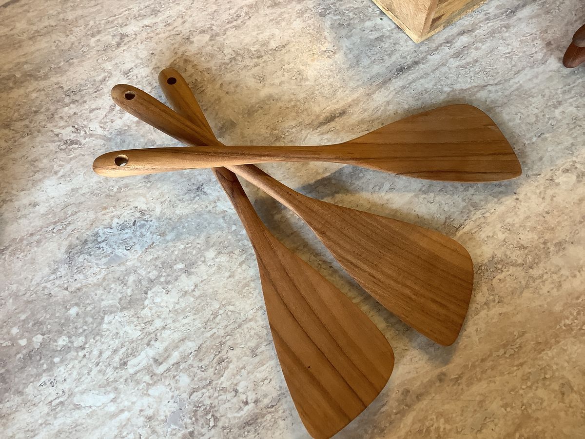 Stekespade skrå teak
