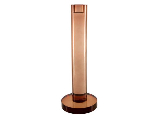 Hovedbilde Lysestake krystall Amber for kronelys h 30 cm