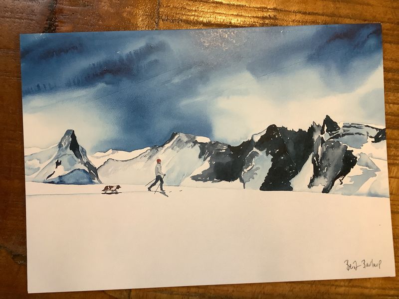 Kort A5, skitur på Blånebba