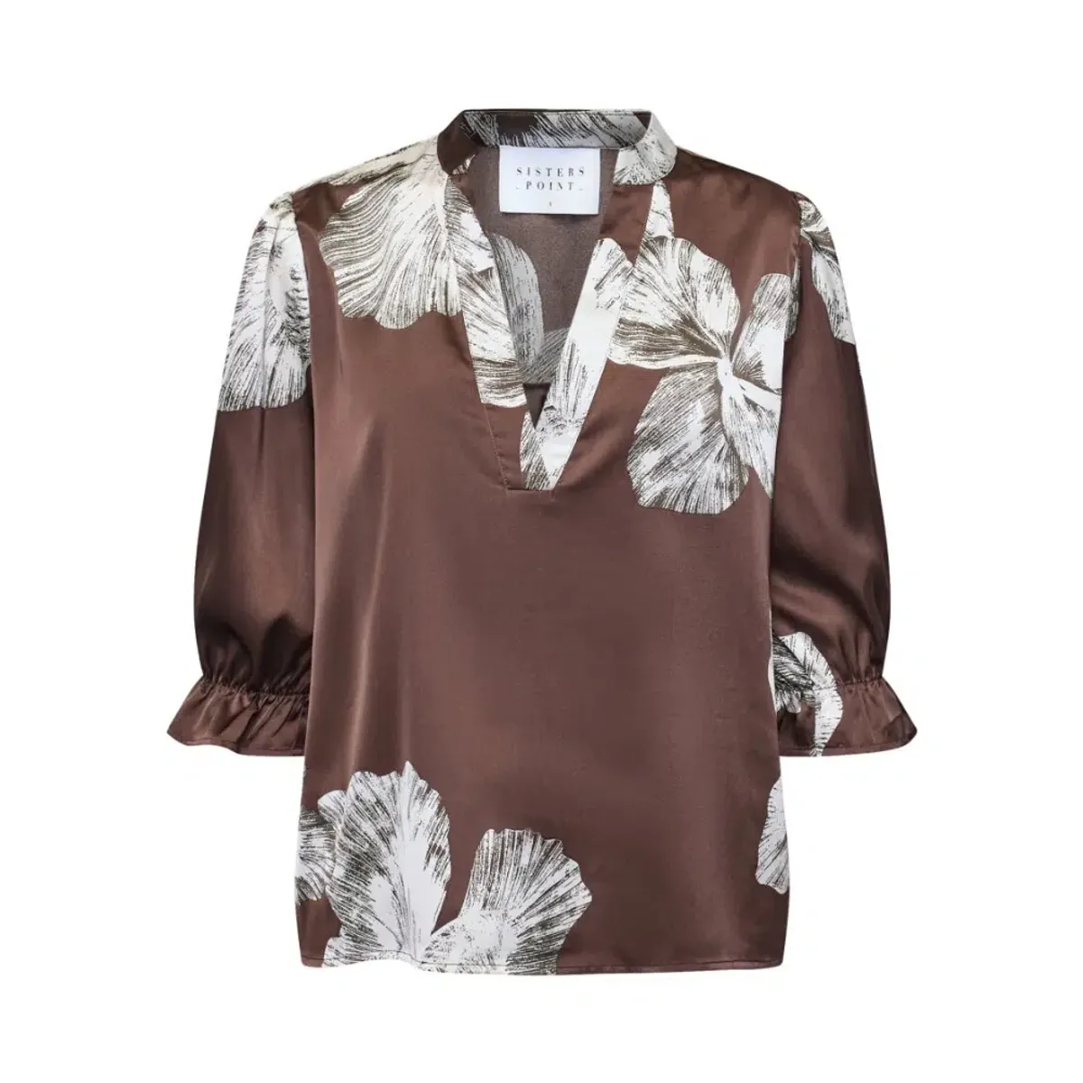 Venny blouse, brown flower