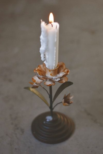 Hovedbilde Lysestake metall rose