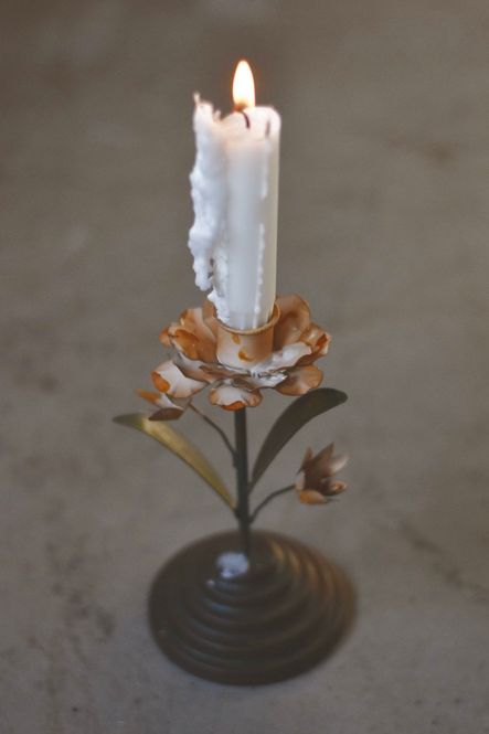 Hovedbilde Lysestake metall rose